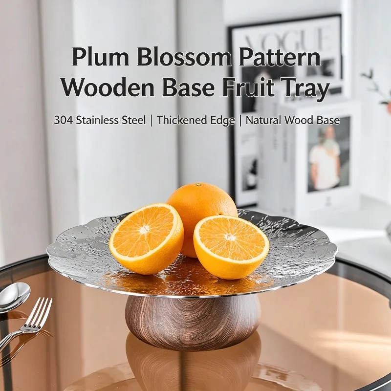 Light Luxury Fruit Tray Elegant Serving Platter for Living Room Coffee Table Fruits Nuts Snack Display Home Decor Gift