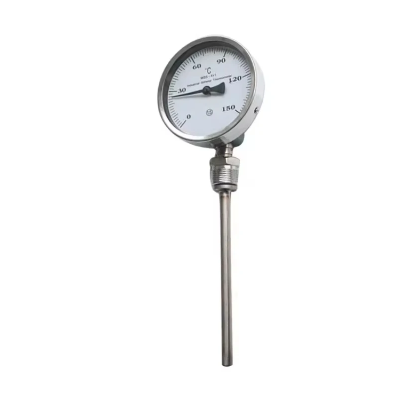 Universal type dial 60mm stem 6mm adjustable 1/2 NPT temperature gauge thread WSS water bimetal thermometer