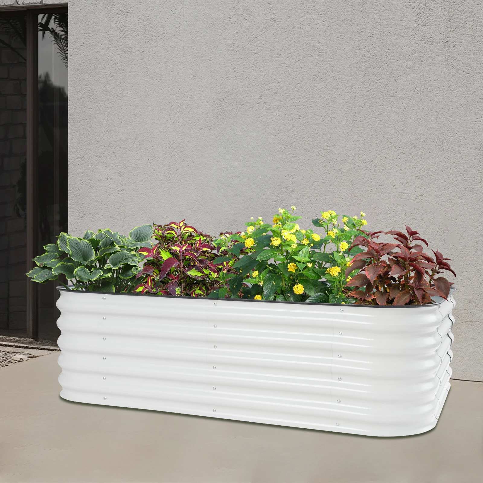 Outdoor-Hochbeet-Set 195x60x43cm für Gemüse, Blumen, Obst und Kräuter - Pflanzkasten-Set – Detail 2