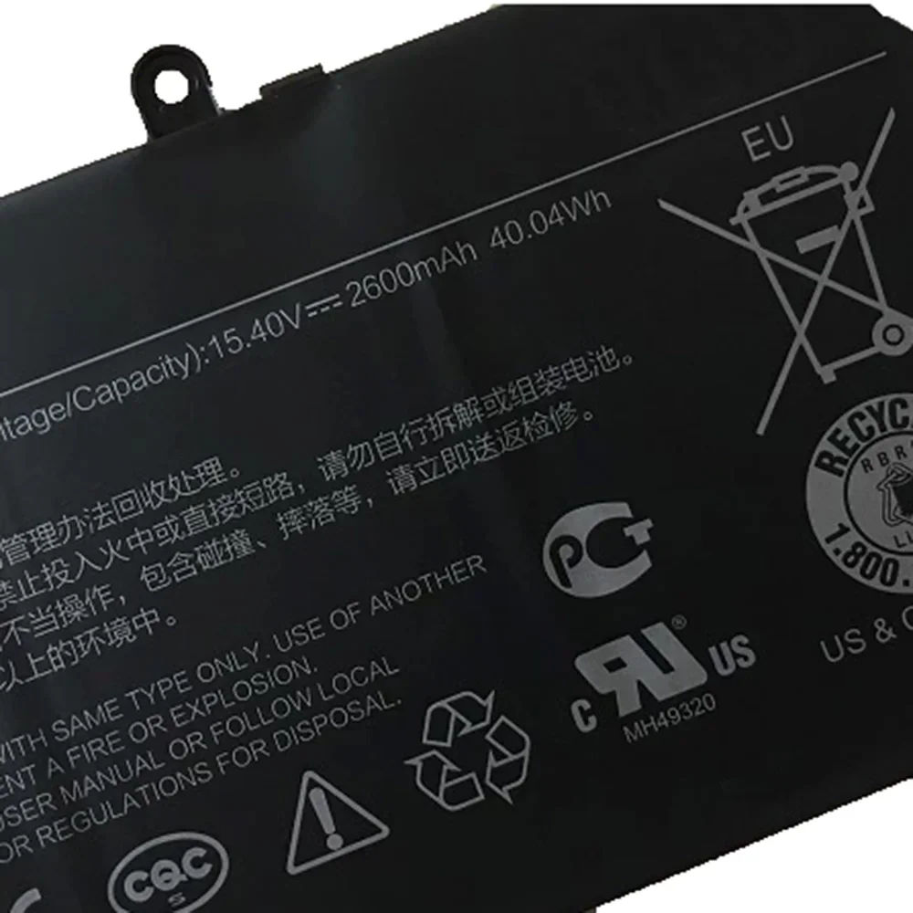 15.4V 2600mAh 40.04WH N15B01W Laptop Battery For Xiaomi Mi Ruby 15.6 inch Timi TM1703 TM1802-AD/N/C