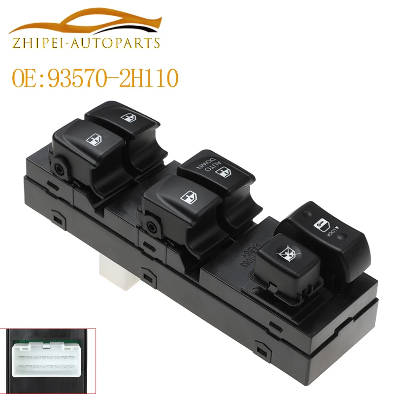 High Quality New Electric Power Master Window Lifter Switch Button 93570-2H110 For Hyundai Elantra HD 2007-2010 935702H110