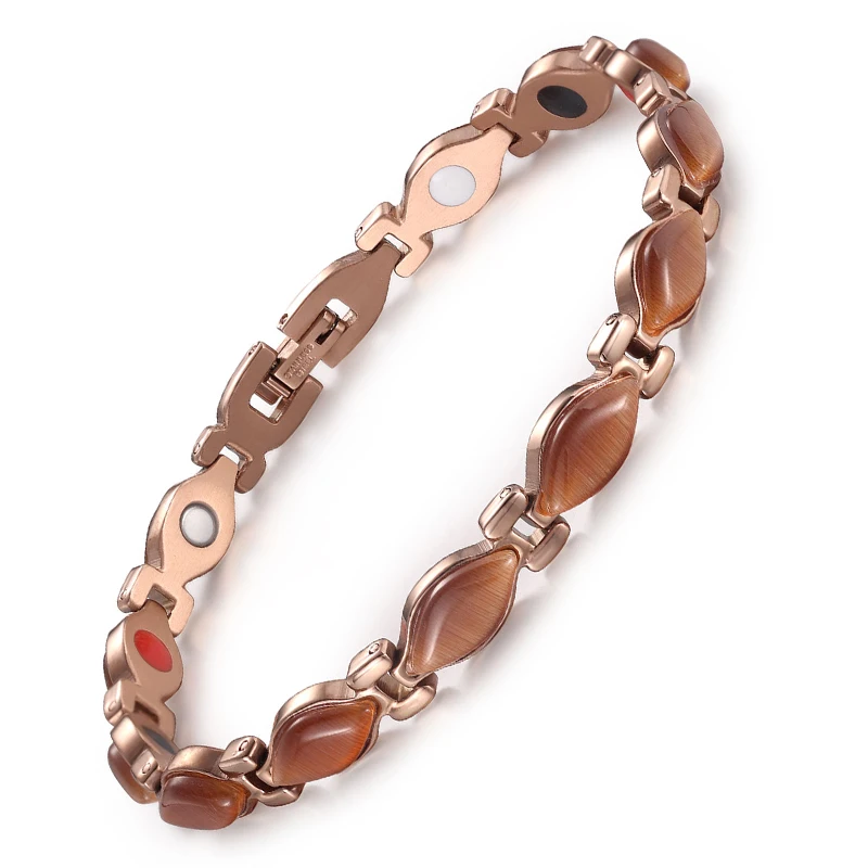 

RainSo Cat's Eye Bracelet for Professional Women | 316L Steel Magnetic Jewelry | Minimalist Office Jewelry Gift for Her