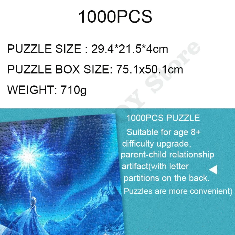 Disney Lilo & Stitch Puzzle 300/500/1000 Pieces Adult Puzzle Jigsaw Parper Puzzle Educational Toy Puzzle Christmas Kids Gifts