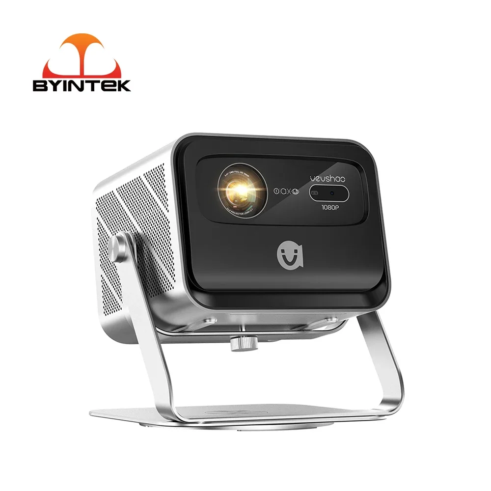 Byintek 4k Projector Full Hd 2200 Lumens 3d Projector 4k Android Home Theater Dpl Mini Portable Projector with 360 Degree Stand