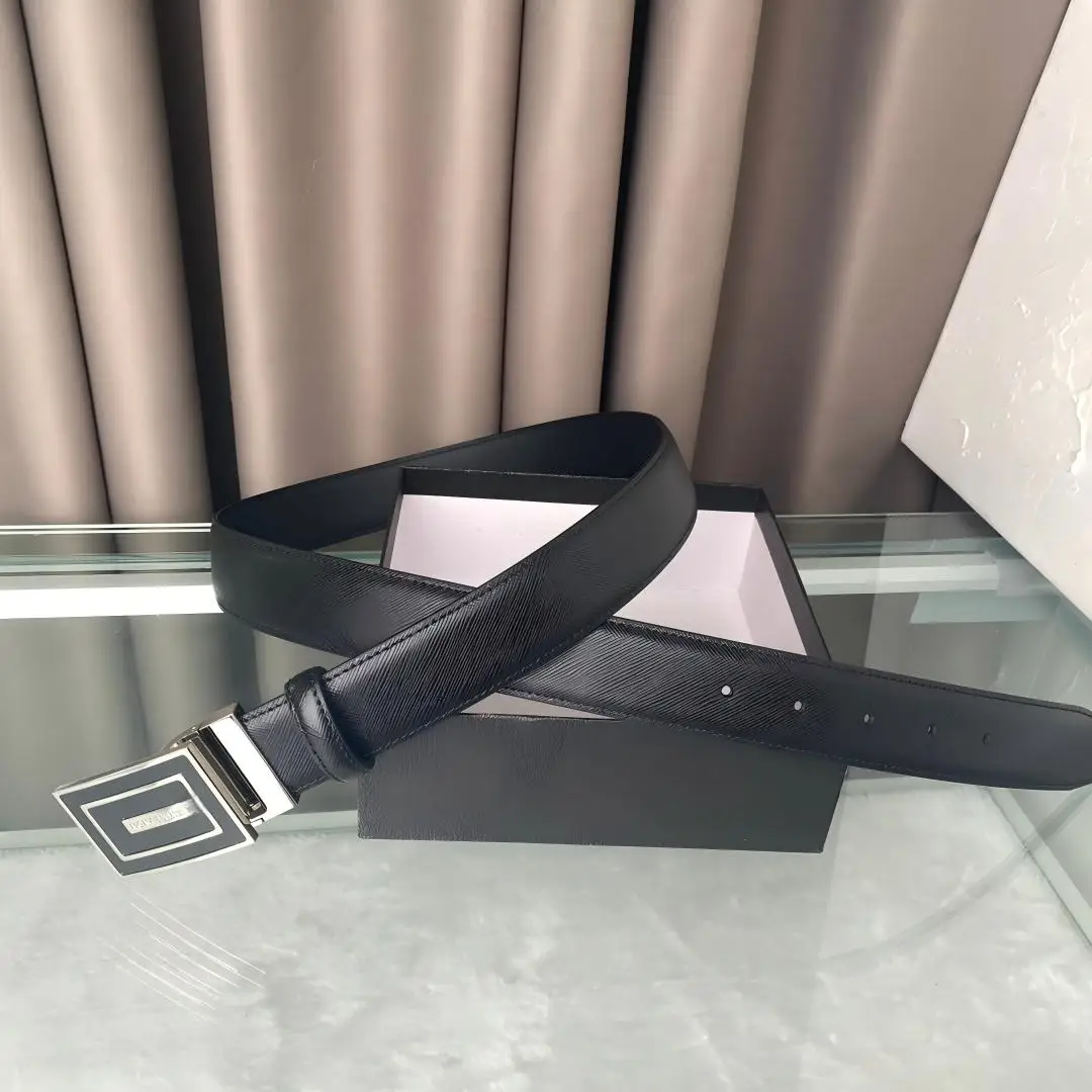 

Classic Leather Belt for Men –Top Grain Leather Dress Casual Belt with High‑Fiber Lining, Elegant Gift for Business Professional