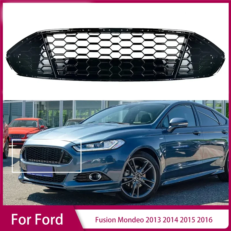 

Car Front Bumper Centre Grille Honeycomb Mesh Front Racing Grills Sporty Grill Cover For Ford Fusion Mondeo 2013 2014 2015 2016