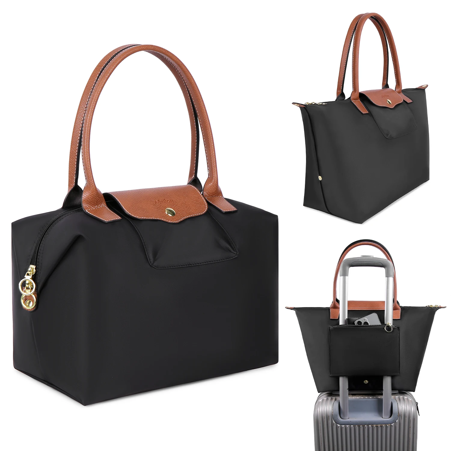 

Stylish handbag with multiple pockets - Large capacity shoulder bag and tote bag, suitable for work, travel, and everyday use.