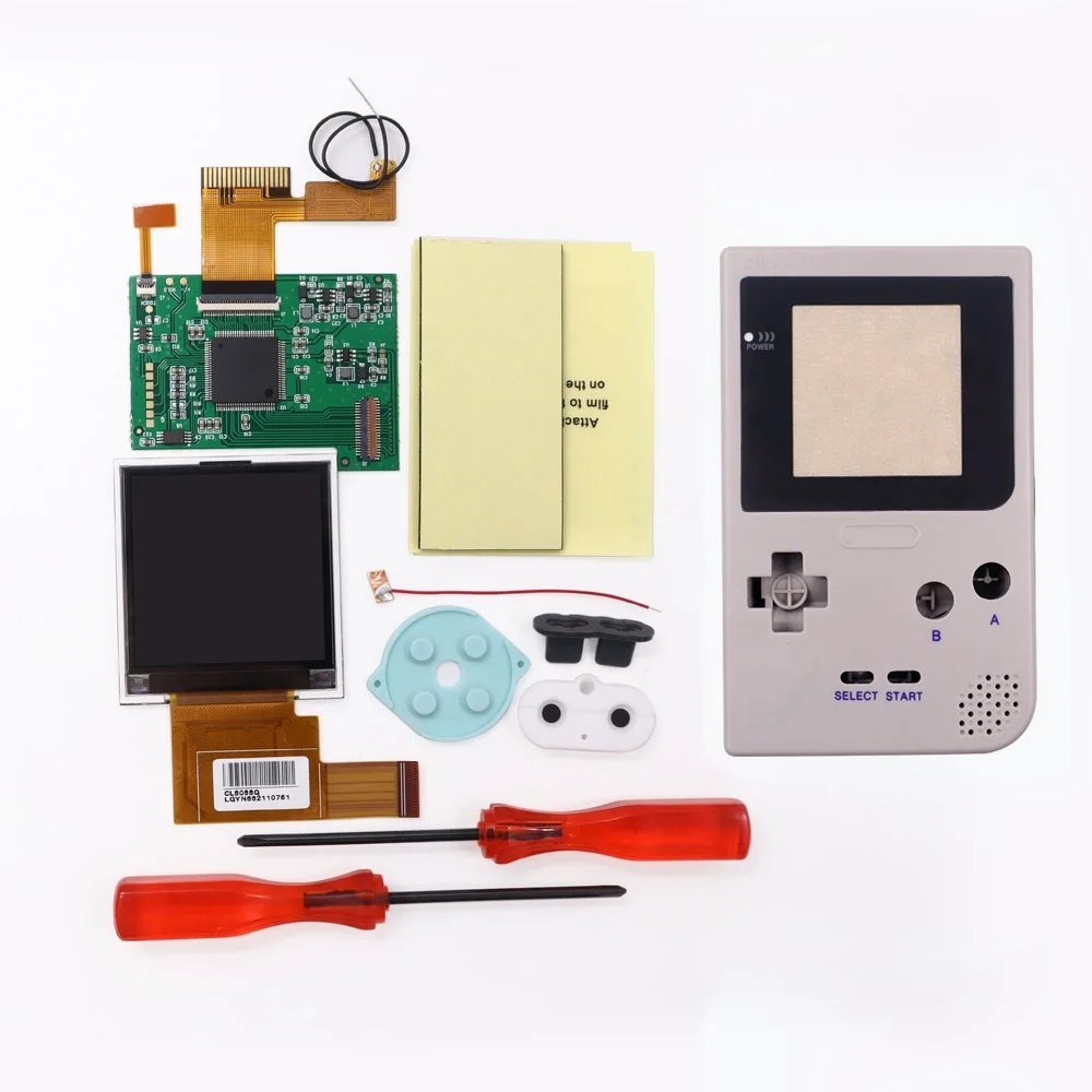 الضوء الخلفي IPS LCD لشاشة LCD الخلفية GBP مجموعات الإضاءة العالية لوحدة التحكم الجيب GameBoy