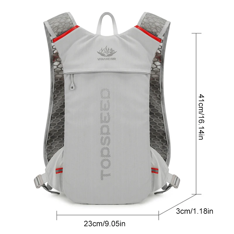 Outdoor running backpack, lightweight water bag, marathon vest bag, off-road hiking and cycling backpack, 2-liter water bag