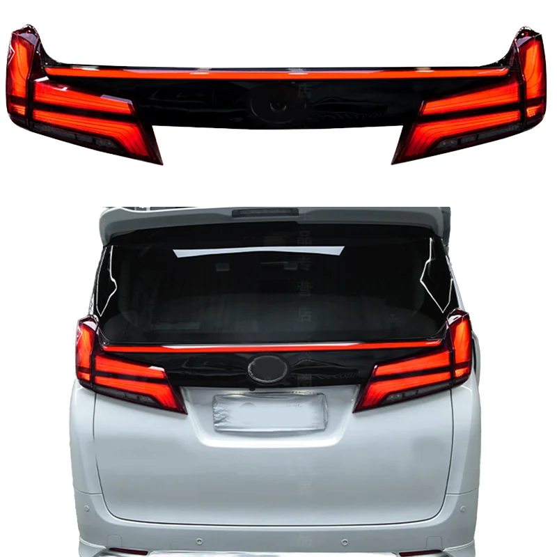 

Автомобильный модифицированный красный черный задний фонарь для Alphard для Vellfire, обновленный полный светодиодный задний фонарь 2015-2021
