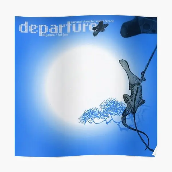 Nujabes و Fat Jon Departure ملصق مضحك جدار الديكور الحديث اللوحة صورة جدارية خمر طباعة ديكور غرفة المنزل لا الإطار