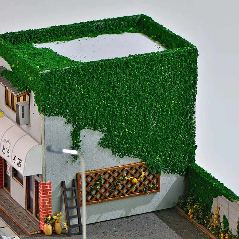 1:64 Scale Miniature Model Japanese Tofu Shop Scene Hand Assembled Mini Street Scene Japanese Tofu Shop DIY Toy