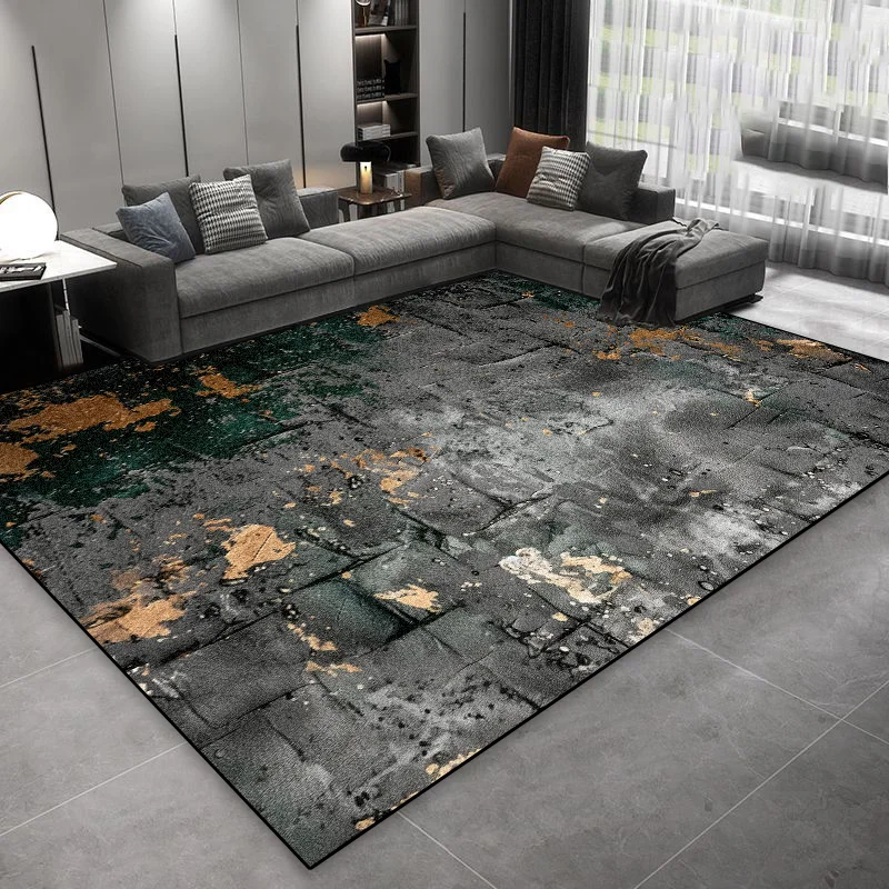 Dark Grey Decoration Home Carpets Living Room Abstract Rugs Modern Hall Sofa Soft Floor Mat Room Doorway Hallway Large Carpet