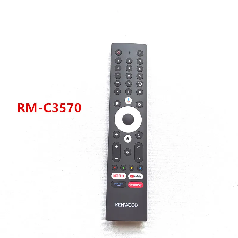 Подходит для KENWOOD 43-дюймового смарт-телевизора с голосовым пультом Bluetooth RM-C3570 RM-C3585