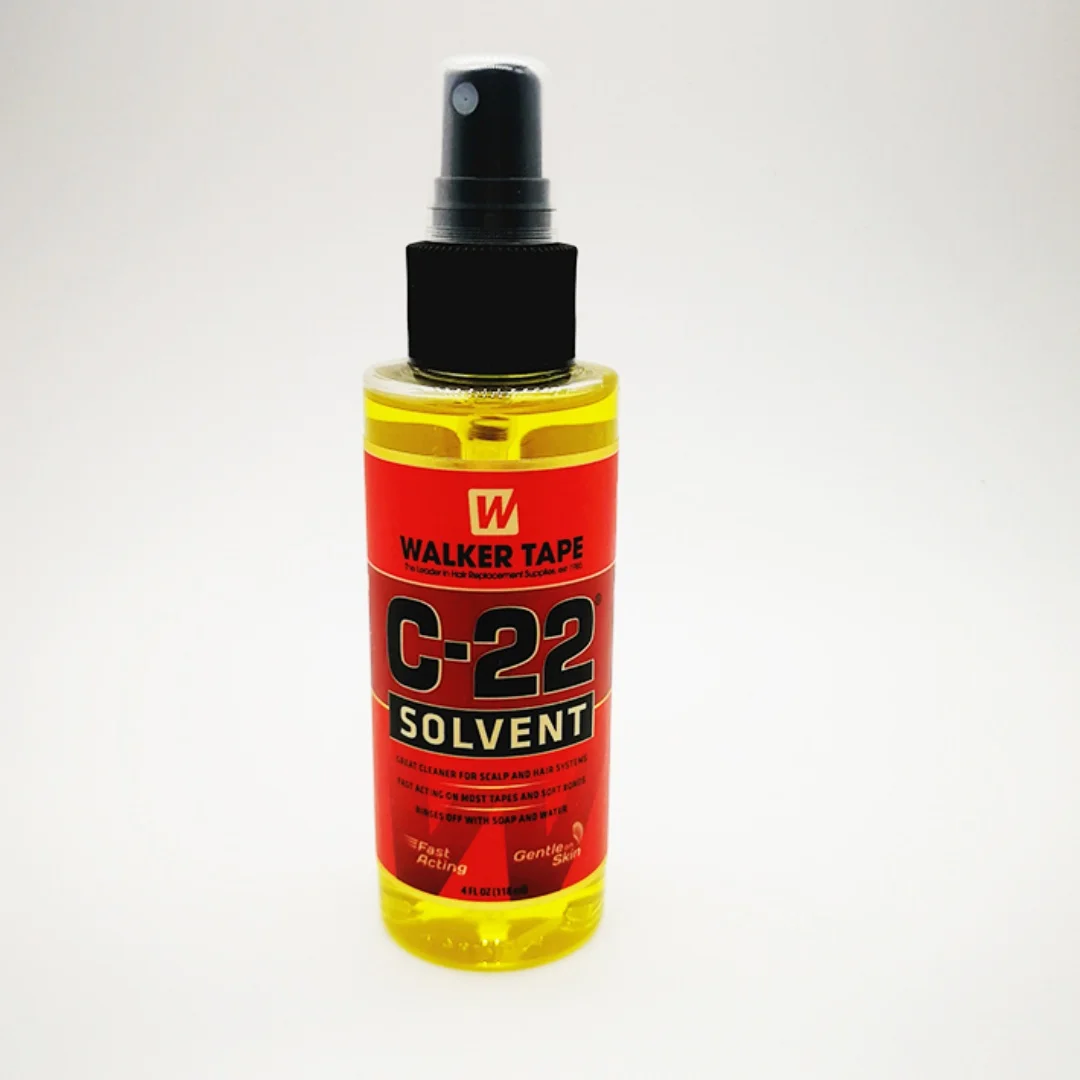 

C-22 Solvent 4FL.OZ (118 мл) Эффективное средство для удаления клея для кружевных париков и париков, идеально подходит для двусторонней ленты и мягкой чистки париков