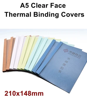 10 adet/torba A5 şeffaf yüz 2-4mm (1-35 yaprak) renkli kağıt termal ciltleme kapağı termal kitap kapağı