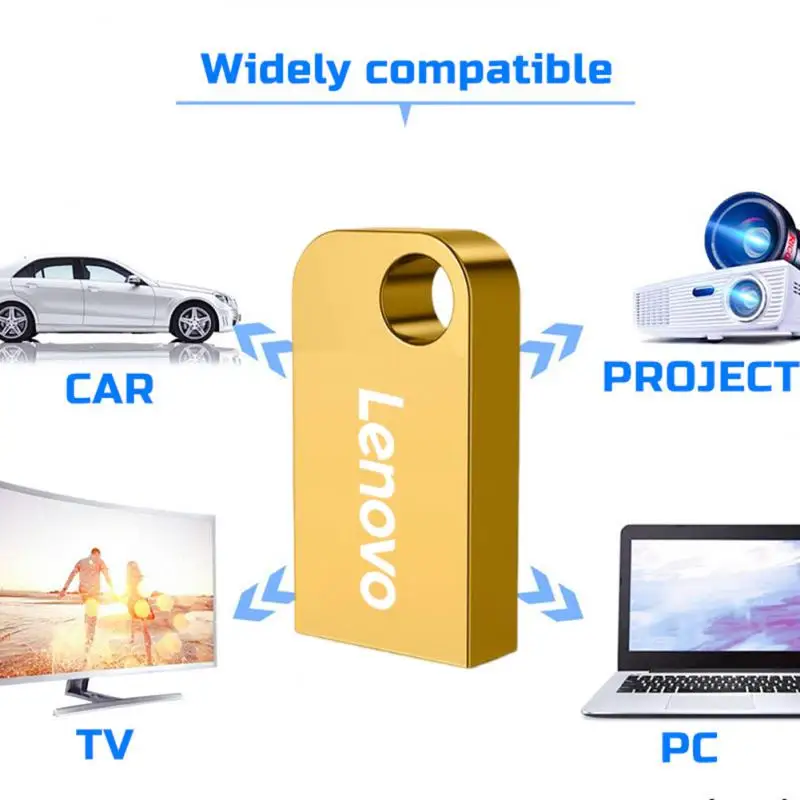 레노버 USB 플래시 드라이브 휴대용 펜 드라이브, 고속 방수 펜 드라이브, 금속 U 디스크, 2TB 메모리, USB 3.0, 1TB, 512GB, 256GB, 128GB