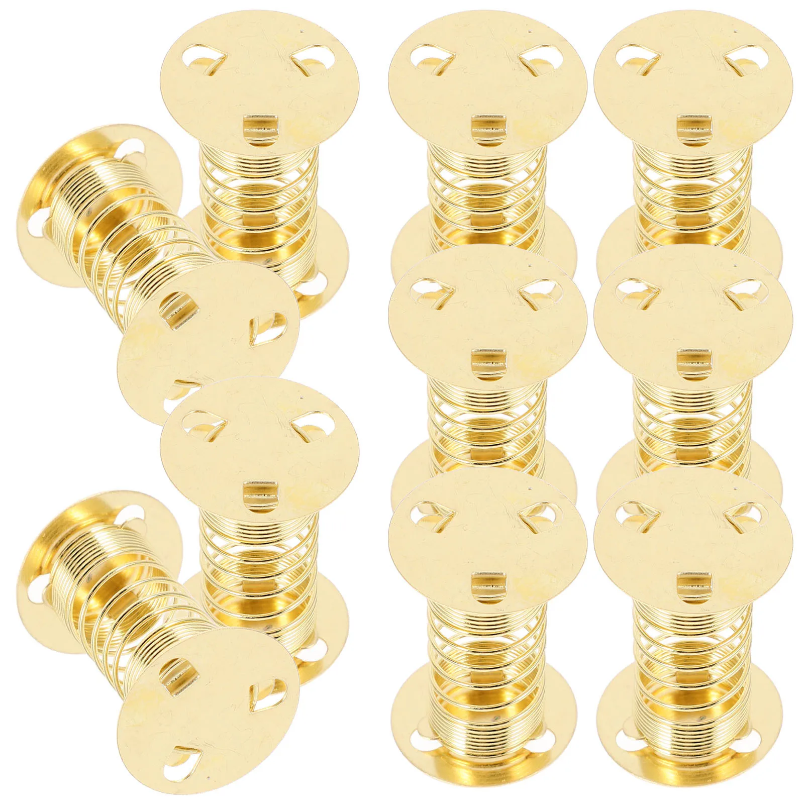 

10pcs Spring Car Decor Accessories Metal Dashboard Bases For Shaking Head Diy Dashboard Dancing Replacement