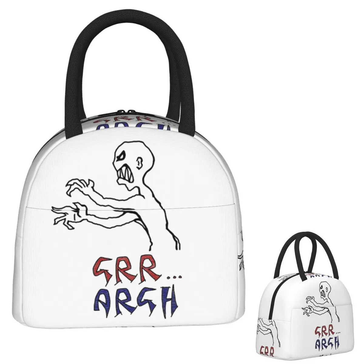 

Grr...argh With Colour Lunch Bags Insulated Bento Box Waterproof Lunch Tote Picnic Bags Cooler Bag for Woman Kids School