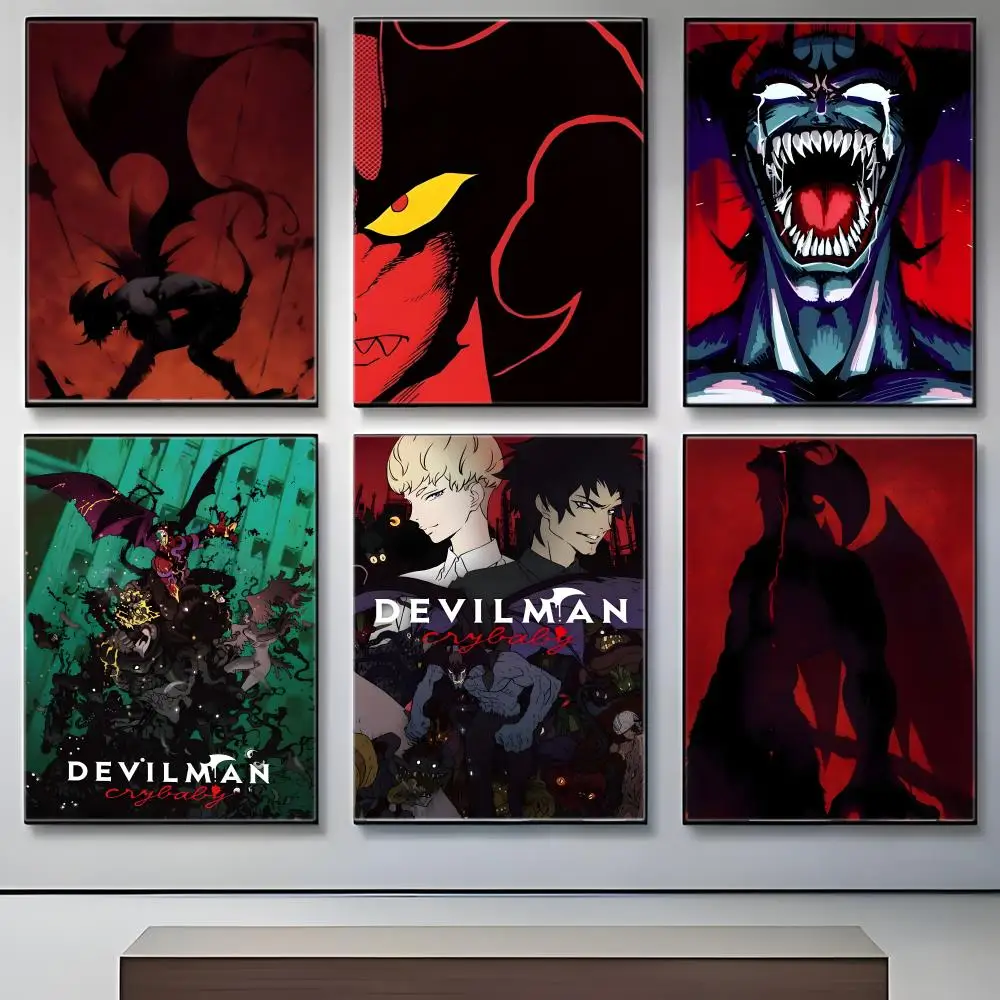 Grunge Anime D-Devilman Poster Crease Free Waterproof Durable All Space Wall Decor