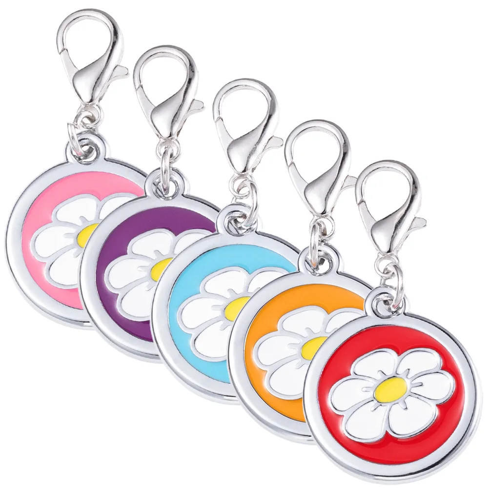 

Personalized Pet Name Colorful Zinc Alloy Large Size Dog Accessories Durable Decorative Collar Tags For Pets Pet