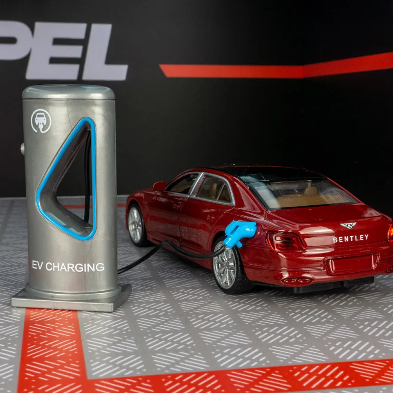 1:38 Bentley Feichi nouvelle énergie alliage modèle de voiture ornements collection acousto-optique retirer enfants jouet voiture cadeaux.