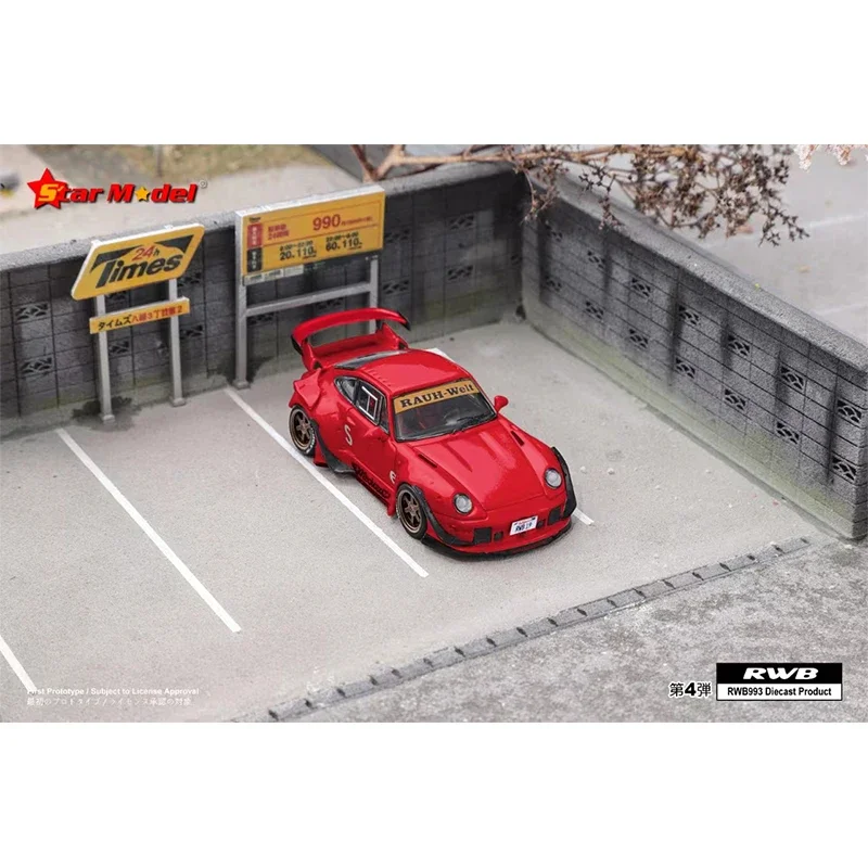 **Pre Sale**SW 1:64 RWB 993 GT RED Diecast Diorama Car Model Collection Toy