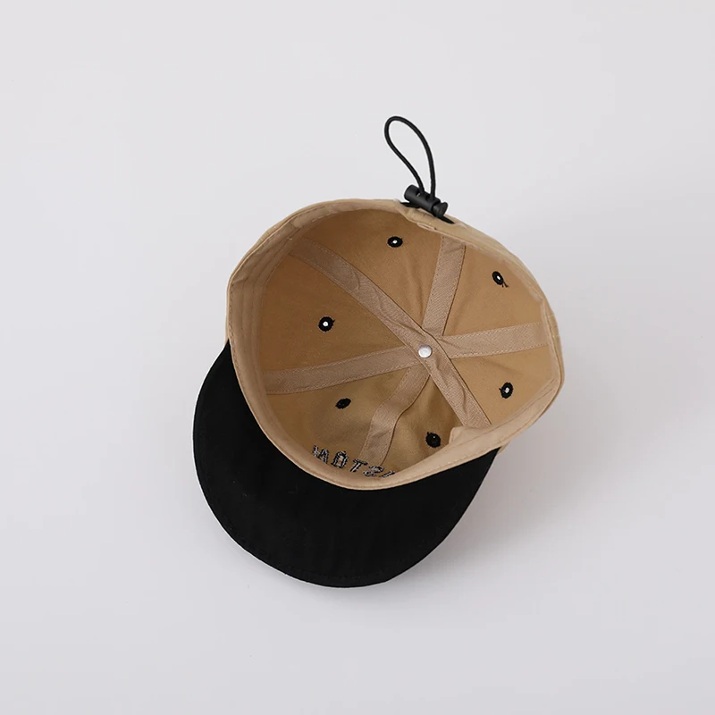 Topi bisbol bordir bayi perempuan, tutup kepala puncak matahari warna polos, katun lembut untuk anak laki-laki dan perempuan