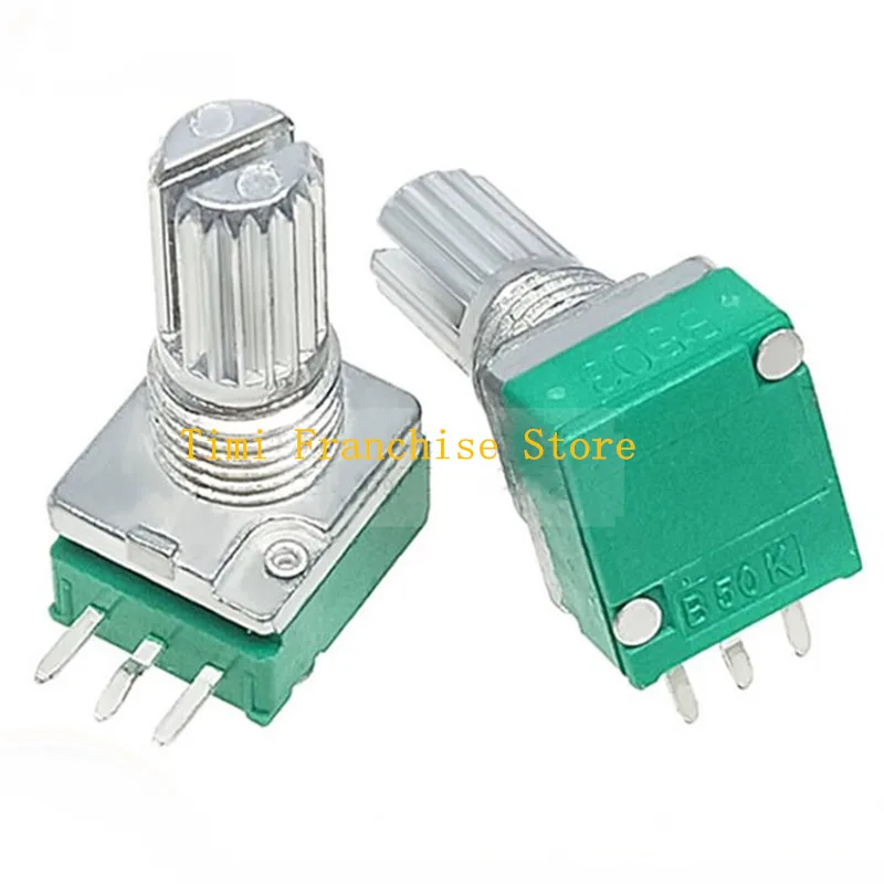 10PCS RK097N B1K B5K B10K B20K B50K B100K B250K B500K RK097 Audio Amplifier Sealed Dual Potentiometer 15mm Shaft 3pin