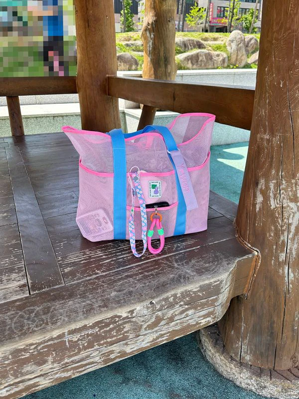 

Large Capaci Summer Beach Bag Portable Storage Swimming Fitn Baby Handheld Toiletry Bag Soft Polyester Casual oulder Bag