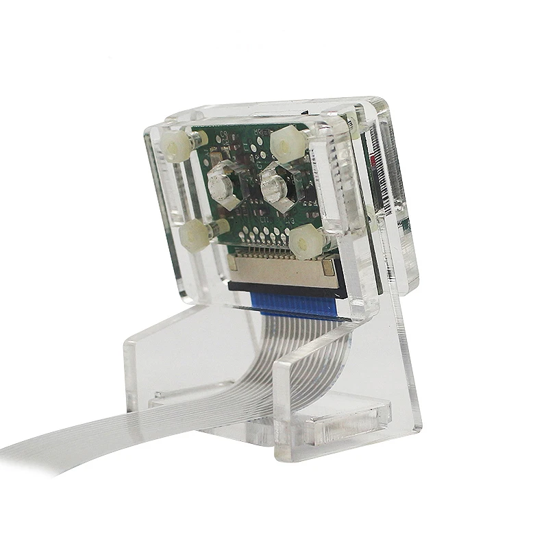 Ov5647 Supporto per mini fotocamera in acrilico Staffa per webcam trasparente per fotocamera Raspberry Pi 3