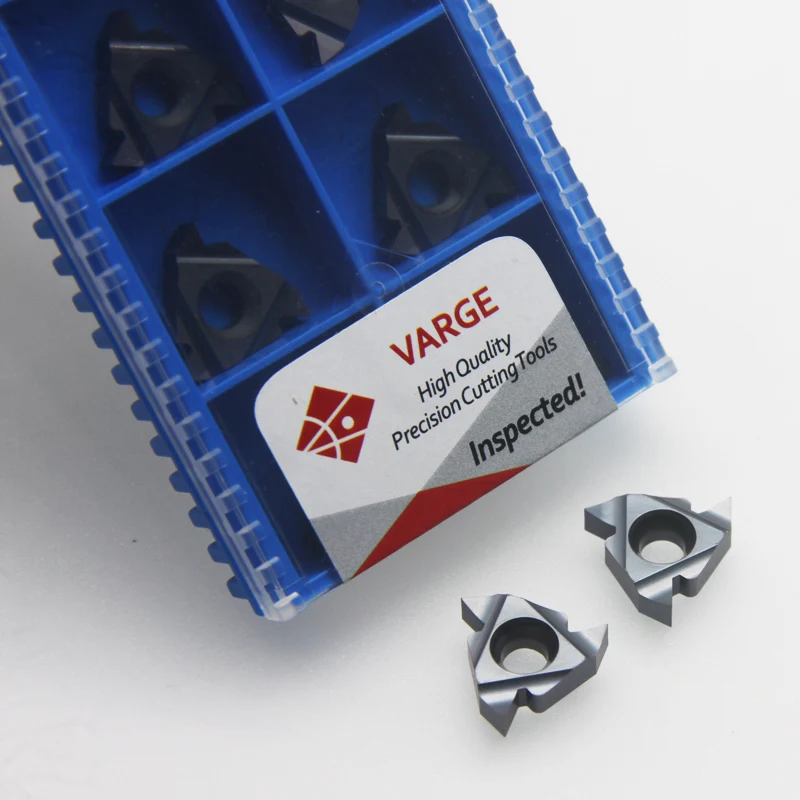 10 pz VARGE 11IR 16ER 16IR 22ER 22IR 0.5ISO 1.0ISO 1.25ISO 1.5ISO 2.0ISO 2.5ISO 3.5ISO 4.0ISO 11430 11435 Inserti per Tornitura Filettatura