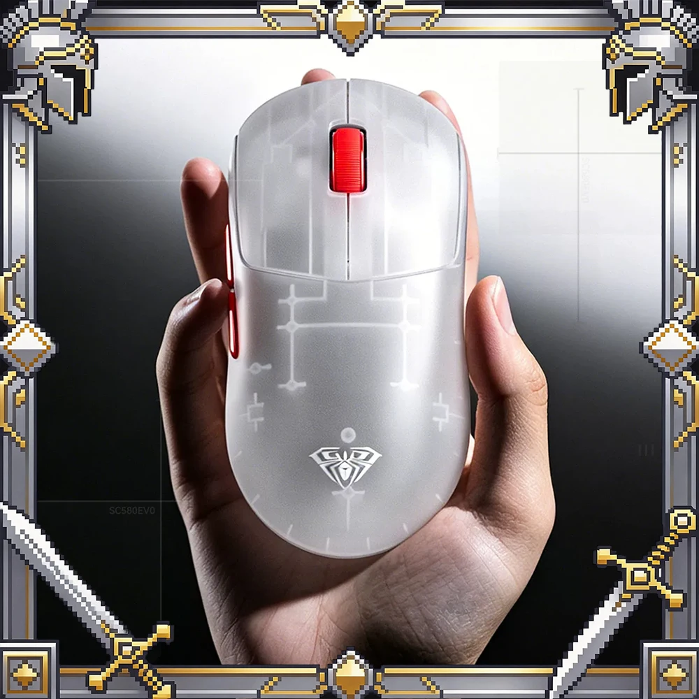 AULA SC580 EVO Mouse Tri Mode Wireless Mouse 8000Hz Polling Rate,500mAh,60grams Lightweight Gaming Mice PC Accessories