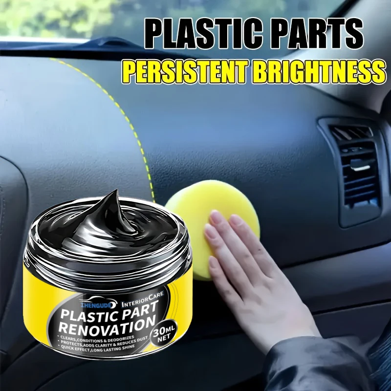 Pasta Reparadora de Arranhões para Interior de Carro - Reparação de Arranhões em Carros, Restauração de Brilho de Pneus, Reparação de Superfícies Plásticas Pretas do Interior e Painel