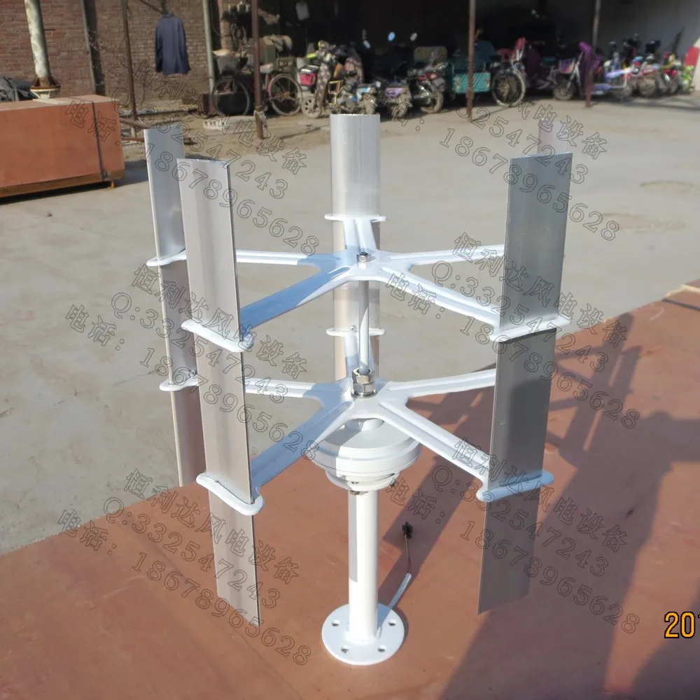 Renewable Power 100w Aluminum Alloy 2 Years 5 Pcs Vertical Axis Static Balance,dynamic Balance 120w 12v/24v CN;SHN HENRYD Ce/iec