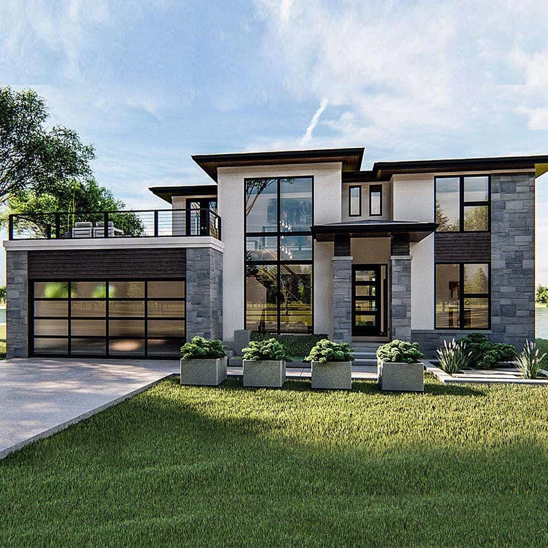 Modern Design Steel Structure Villas Comfortable Home with Stylish Architecture