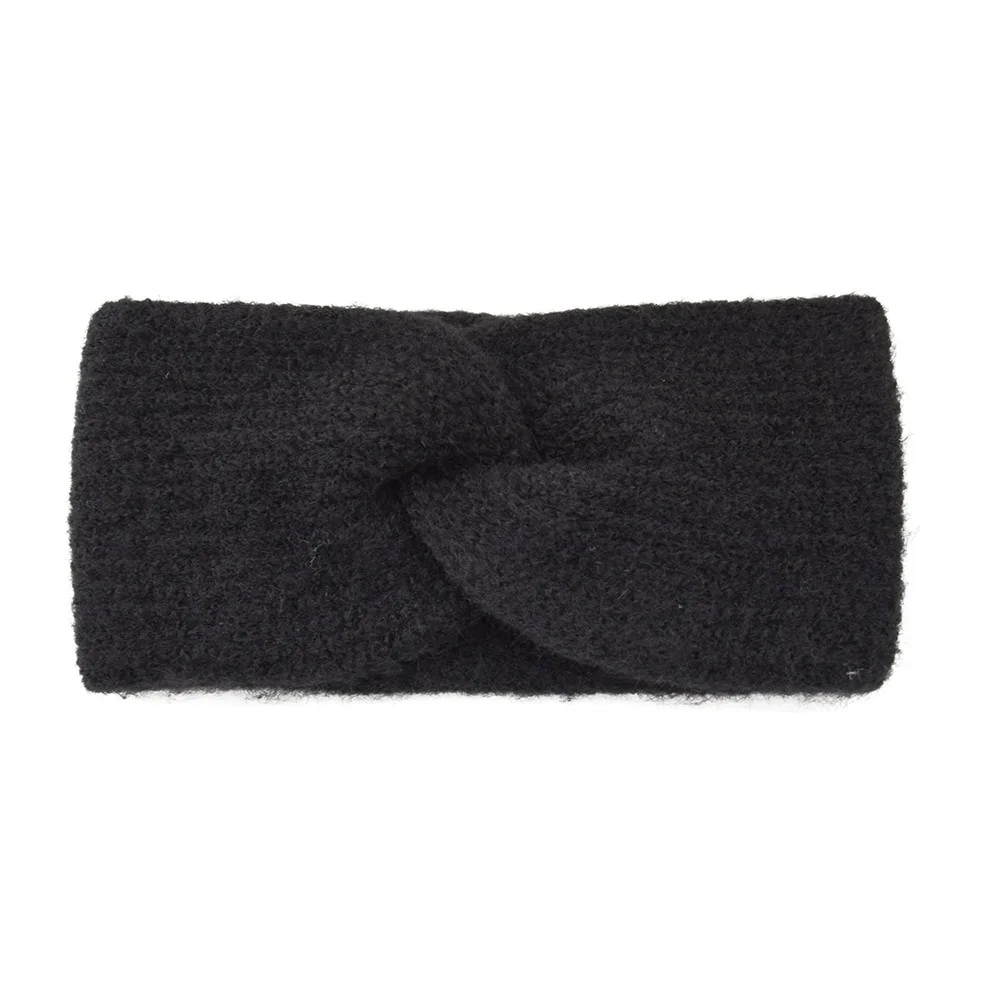 

Fashion Winter Woolen Headbands Soft Wide Brim Ear Warmer Elastic Cross Headwrap Turban for Women Girl