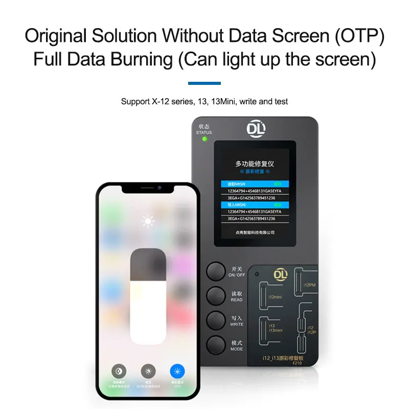 DL F210 True Tone Recovery Programmer For iPhone 8~13/mini XS 11/12 14/14 Plus LCD Original Copy Display Original Color Recovery