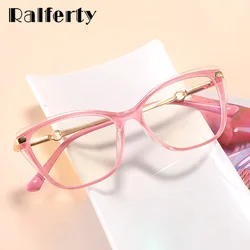 Ralferty 2025 Kids Eyeglasses Frame Child Cat Eye Anti Blue Light Optical Frame Metal Myopia Prescription Glasses Frame Eyewear