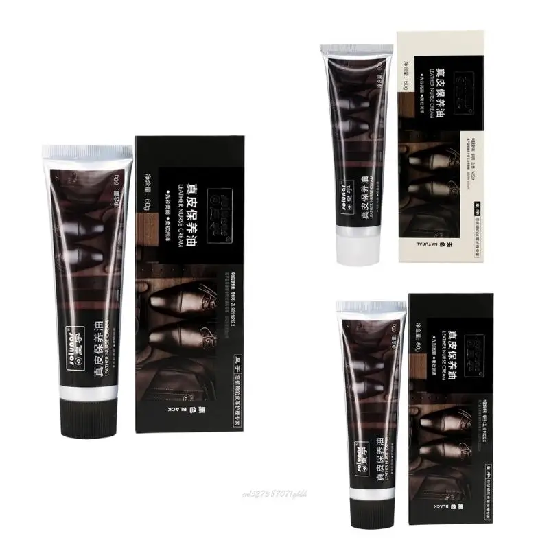 X5XA Crema para lustrar zapatos cuero calidad, 60 g, para acondicionamiento profundo y restauración zapatos con