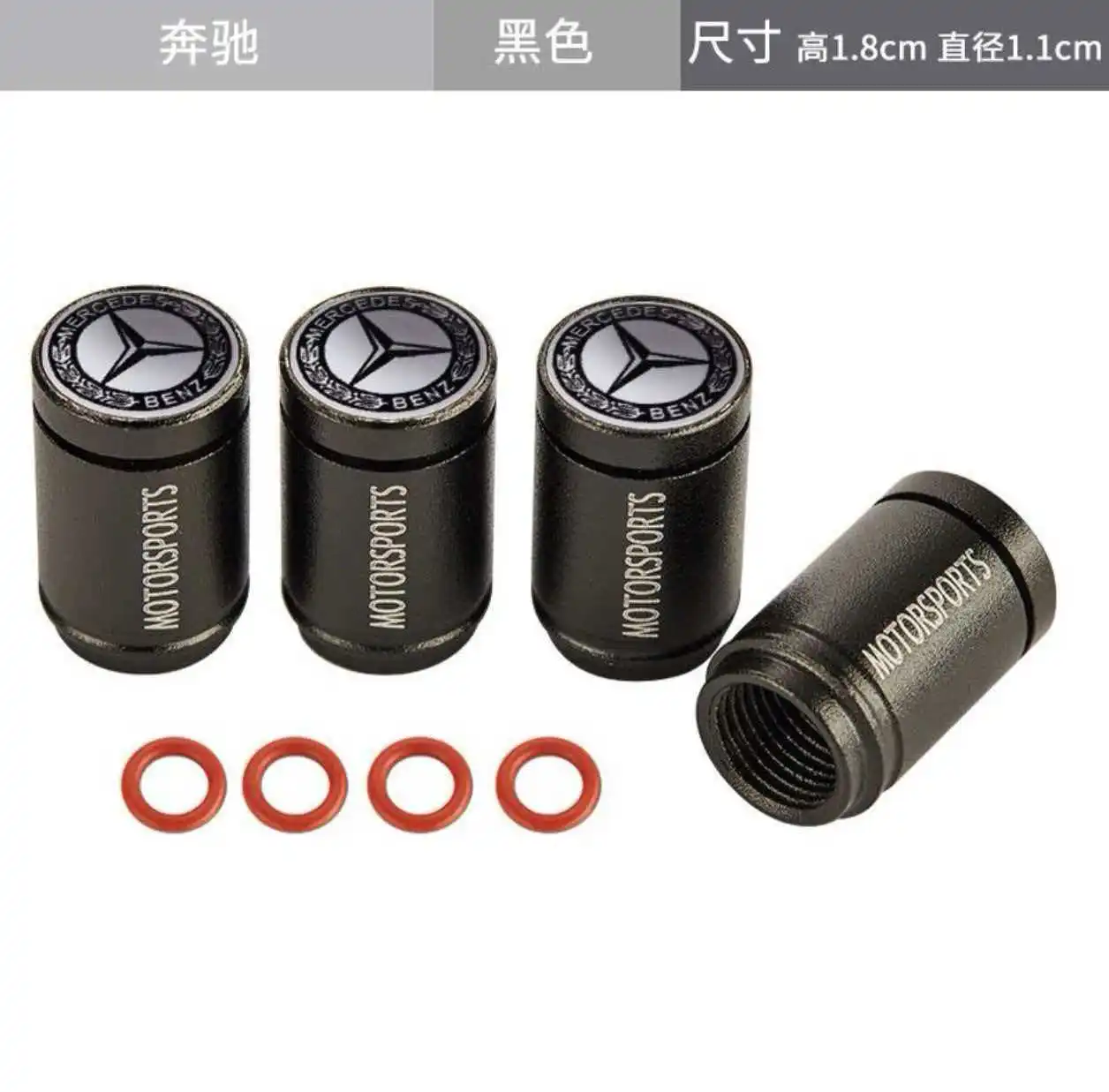 For Mercedes Benz 4pcs Car Wheel Tire Valve Stem Cap Airdust Cover Auto Accessories AMG A C E S G Class W201 W210 W108 W204 W205 view 4