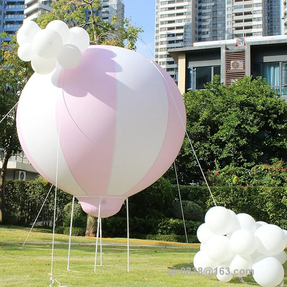 Giant PVC Hot Air Balloon Decorations Inflatable Baby Shower Party With Air Pump For Kids Outdoor Birthday Wedding Decoration