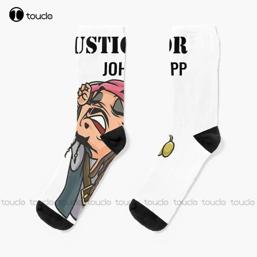 Johnny Depp (Justice) Socks Christmas Socks High Quality Cute Elegant Lovely Kawaii Cartoon Sweet Cotton Sock 360° Digital Print