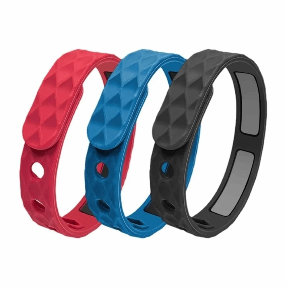 Silicone Anti Static Bracelet Adjustable Waterproof Negative Ion Wristband Rhombic Wireless Static Eliminator Bracelet Women