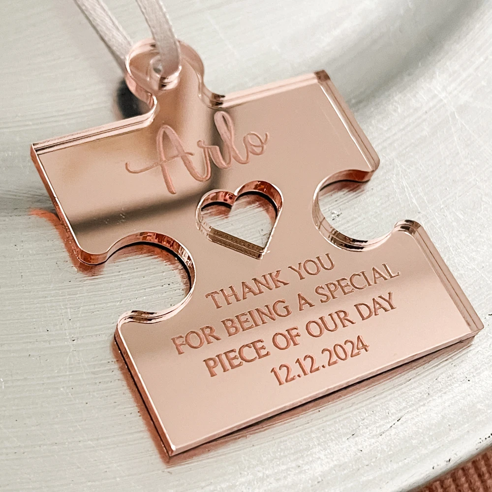 Puzzle personnalisé, cartes de lieu de mariage, étiquettes nominatives personnalisées, marqueur de siège pour invités, cadeaux de réception nuptiale, décor de Table de fête, 10/30/50 pièces