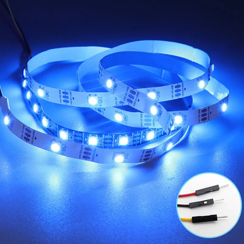 

A01F-WS2812 5V Full Color Programmable LED Strip Lights 5050 Beads For Arduino/ESP32 Projects