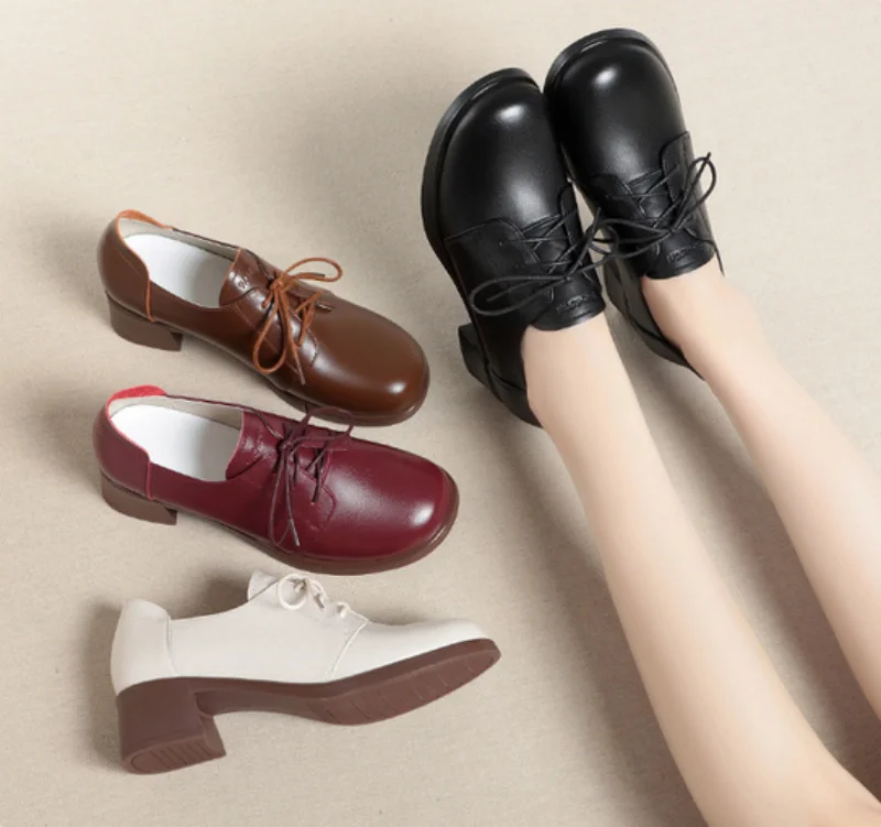 ZXRYXGS 2024 Plus Size Classic Women Shoes High Heels Elegant Fashion Shoes Plus Velvet Warm Winter Shoes Genuine Leather Shoes