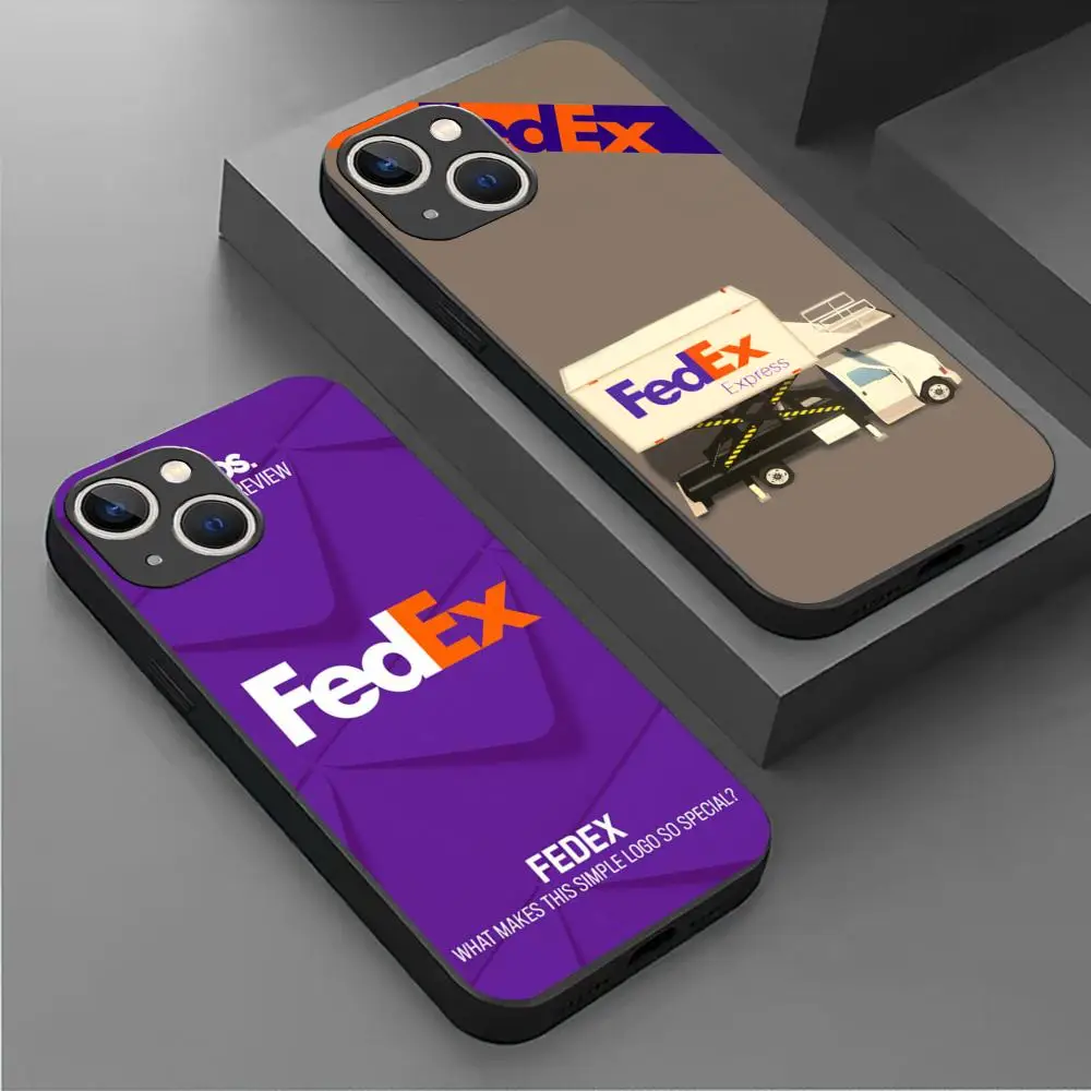 FEDEX Express Brand Phone Case For iPhone 16 15 14 13 12 11 X XR XS 8 Plus Mini Pro Max Soft black Shockproof Cover