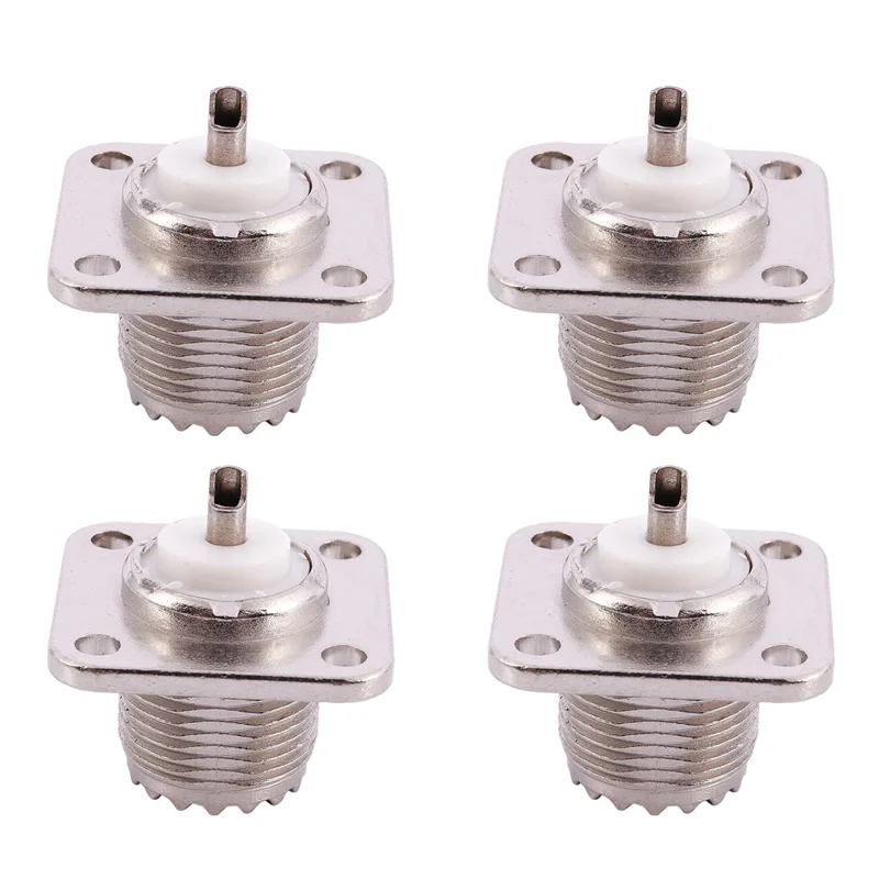 

ABVO-4X UHF Женский SO239 Фланец для крепления на шасси панели Монтаж на палубе Чашка для припоя RF Разъем