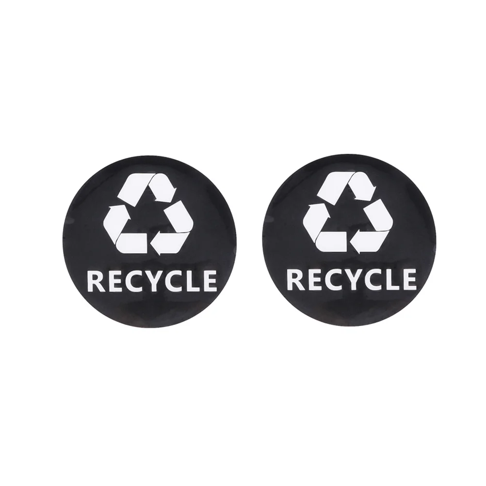 

3 Pcs Self-adhesive Recycle Decal Recyclable Sign Stickers Trash Bin Labels Car